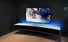 Zwevend Curved TV meubel